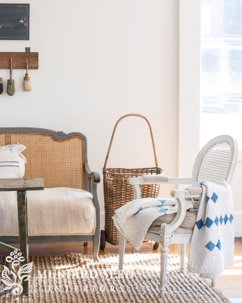 antique wicker market cart trolly | miss mustard seed